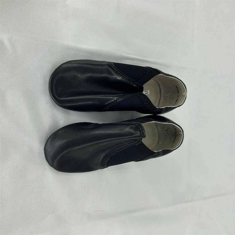 Toddler Unisex Black Slip-On Jazz Dance Shoes Size 8.5 Unbranded